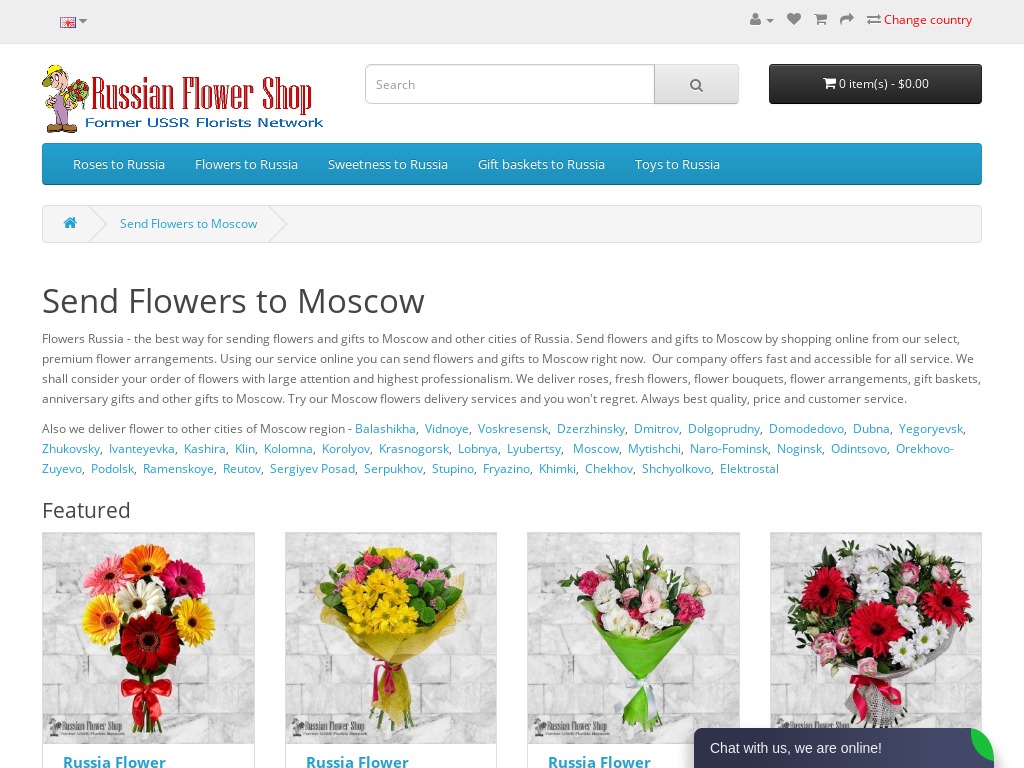 Flower delivery to Moscow, Moscow region of Russia.
