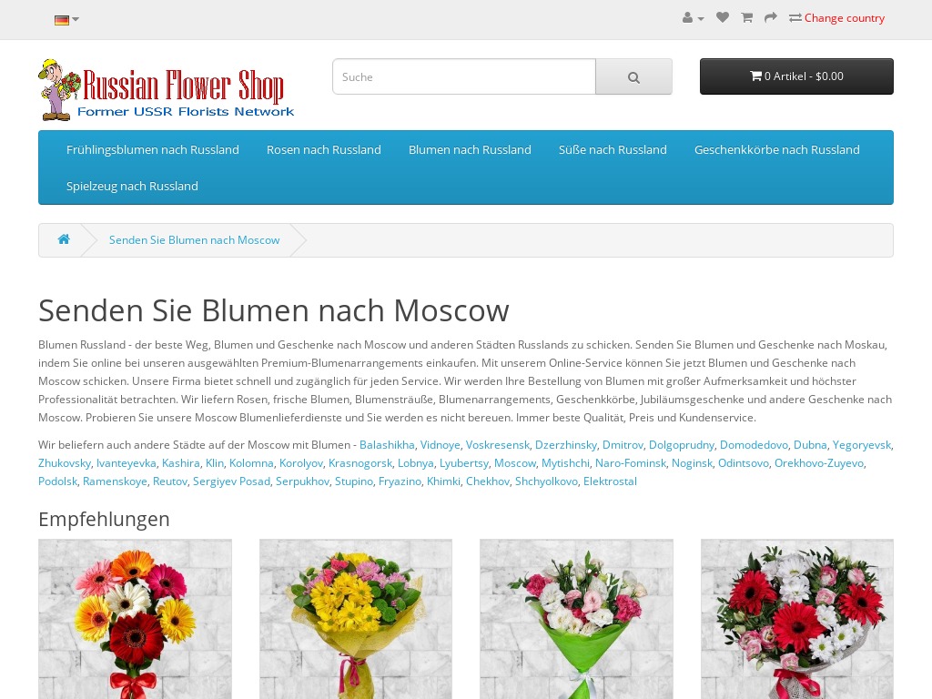 Details : Livraison de fleurs à Moscow, Moscow région, Russie