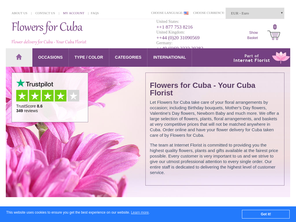 Details : FLOWER DELIVERY CUBA - ONLINE FLORIST CUBA