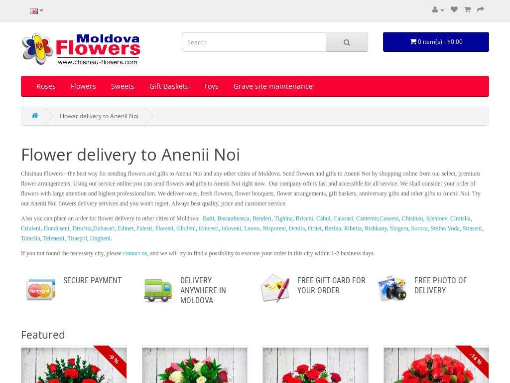 Details : Send Flowers to Anenii Noi. We deliver flowers and gifts to Anenii Noi - www.chisinau-flowers.com
