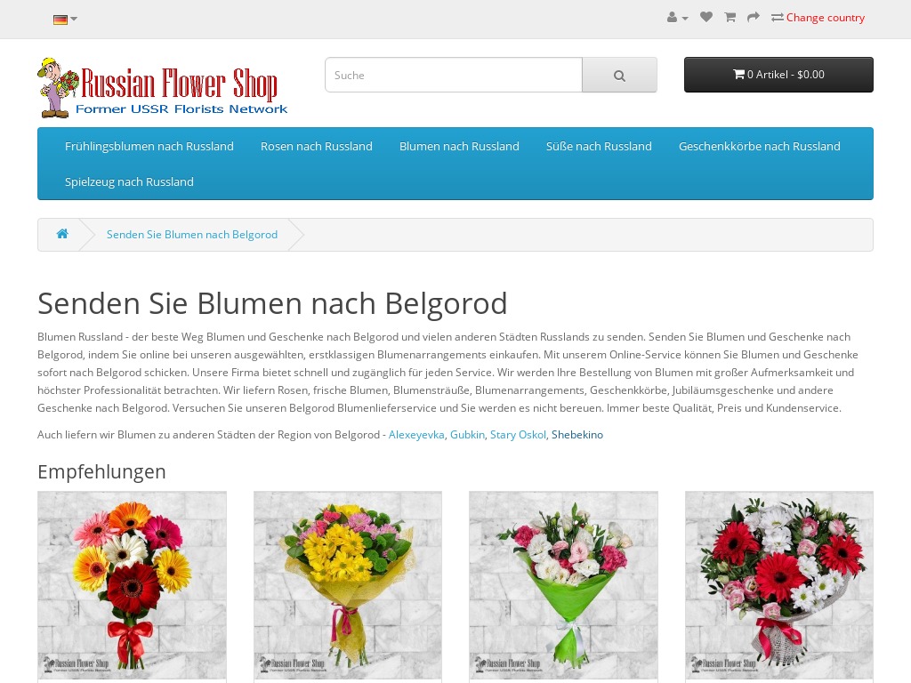 Details : Senden Sie Blumen nach Belgorod (Russland). Wir liefern Blumen und Geschenke nach Belgorod